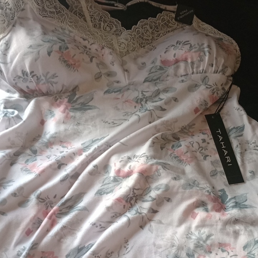 Tahari Floral Lace Nightgown